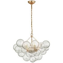 Talia Medium Chandelier золото и прозрачное завитковое стекло