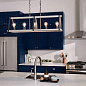 Gartin 36" 5 Light Linear Chandelier Weathered Zinc and White-Washed Wood  люстра 82341 Kichler — фото 1