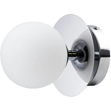 694152 Globen Lighting Art Deco Настенный/потолочный светильник, хром/белый