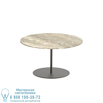 СТОЛИК BUTLER Ø75CM H40CM БРОНЗОВЫЙ КЕРАМИЧЕСКИЙ ТРАВЕРТИНО Royal Botania