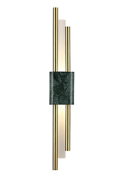 CARTA AP6W LED GREEN/BRASS Crystal Lux CARTA настенное бра с вертикальным корпусом и вставкой под мрамор