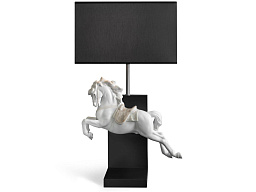 1023062 Lladro Horse On Pirouette настольная лампа с фарфоровой фигуркой лошади