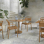 31193 Muuto Linear Стол стальной 70x70 см, цвет «жженый оранжевый» — фото 1