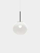 Подвесной светильник Tom Dixon Melt Opal Mini - Опаловый полированный Поликарбонат с Серебро фурнитура