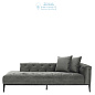 111398 Lounge Sofa Cesare left granite grey Eichholtz