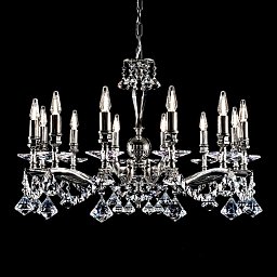 PP-286 Patinas lighting Vienna 12-рожковая хрустальная люстра с латунью