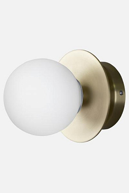 Art Deco 24 IP44 Brushed Br Brushed Brass/White Globen Lighting настенный светильник для ванных комнат