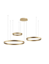 Triac Dimmable Brushed Gold Aluminium & Acrylic LED 181 Watt 220-240 Volt 8891Lm 3000K IP20 Light Up & Down L: 148 W: 106 H: 250 cm