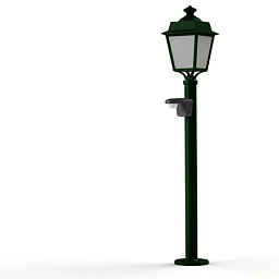 150026019 Roger Pradier Place Des Vosges Evolution садовый столбик с датчиком движения и куполообразным плафоном зелёного оттенка