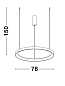 9853685 PERTINO Novaluce светильник LED 60Вт 230В 3600Lm 3000K IP20