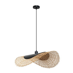 A7063SP-1BK Arte Lamp WOODSTOCK подвесной светильник с плетёным абажуром из ротанга