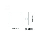 16749 1023 Lodes Puzzle Mega Square L LED AP PL большой квадратный настенный и потолочный светильник белый — фото 3