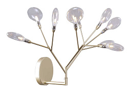 EVITA AP9 GOLD/TRANSPARENT Crystal Lux EVITA настенное бра с ветвистой конструкцией и прозрачными плафонами на золотом основании