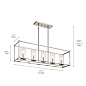 Crosby 13.75" 5 Light Linear Chandelier with Clear Glass Brushed Nickel люстра 43995NI Kichler — фото 5