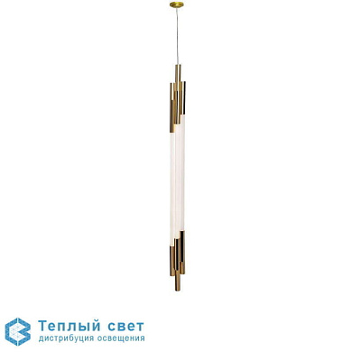 подвесной линейный светильник с продольным рассеивателем в белом корпусе