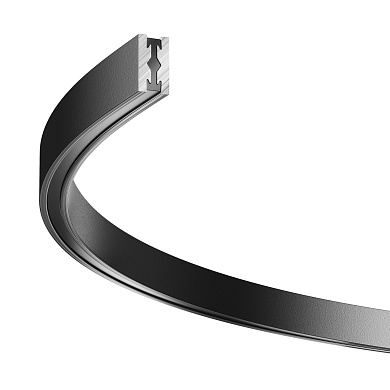 гибкий шинопровод черного цвета для подвесных систем магнитной трековой системы Flarity