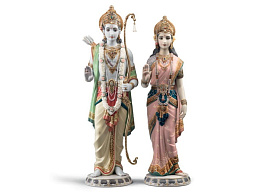 1001963 Lladro The Spirit Of India фарфоровая статуэтка двух индийских танцоров