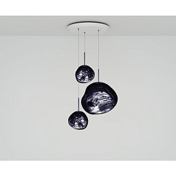 MLPS04SM-PEUM4 Tom Dixon Melt подвесной светильник с тремя зеркальными плафонами шарообразной формы на круглом основании