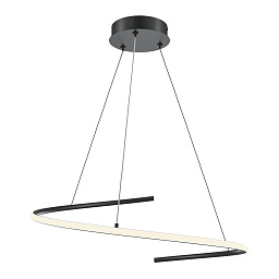 MOD242PL-L33BK Maytoni Curve подвесной светильник с изогнутыми контурами черного цвета