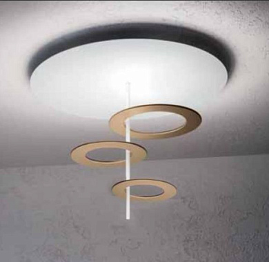 Hula Hoop Icone Потолочный светильник Circle, Round White, Brass i-c-0170