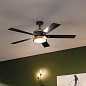 56" Salvo 5 Blade LED Indoor Ceiling Fan Satin Black люстра-вентилятор 330045SBK Kichler — фото 2