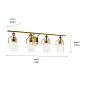 Everett 24" 4 Light Vanity Light Natural Brass настенный светильник 55080NBR Kichler — фото 9