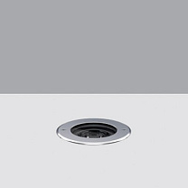 Light Up Family Recessed floor luminaire Earth D=144 mm - Neutral White - Adjustable Spot optic - DALI 8.8W 600lm - 4000K - DALI-2 - Colour: Steel
