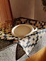 Кухонное полотенце Ikat Ferm Living 1104270944 чернильно-синий и молочно-белый — фото 1