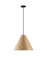 Natural Wood & Black Cable LED E27 1x12Watt 100-240Volt IP20 Bulb Excluded D:45 H:120 cm