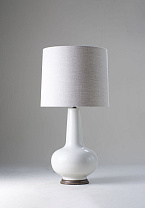 Stone shown with Relic Bronze Base and 16 Fez in Natural Linen with Cream Card lining
