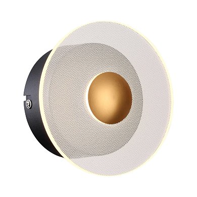 Бра Favourite Solskin 4317-1W — круглое настенное бра-диск из акрила с латунной сердцевиной