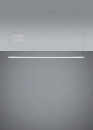 F39A01 White - 3000K Fabbian Pivot подвесной светильник белый прямоугольный