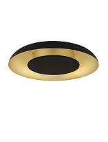 Triac Dimmable Sandy Black & Brushed Gold Aluminium, Acrylic LED 24 Watt 220-240Volt 1482Lm IP202700-3000-4000K CCT by Dip Switch D: 40 H: 6 cm