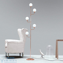 7210/LT5 MM lampadari Dots напольный светильник с несколькими шарообразными плафонами на изогнутых стойках