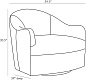 8142 Delfino Chair Anchor Grey Leather Swivel Arteriors мягкое сиденье — фото 6