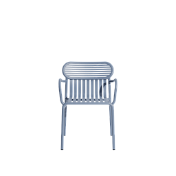 M0740325 WEEK-END Petite Friture Обеденный стул с подлокотниками садовый металлический голубой