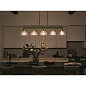 Eastmont 5 Light Linear Chandelier Brushed Natural Brass and Walnut Wood люстра 52404BNB Kichler — фото 4