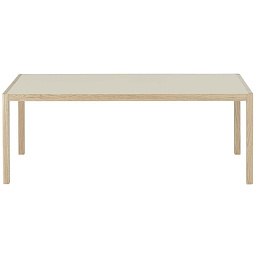 70313 Muuto Workshop обеденный стол прямоугольный теплый серый линолеум 92x200 см