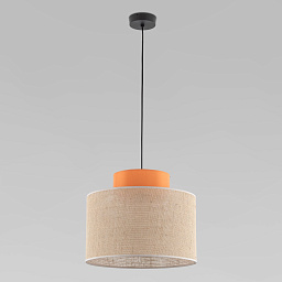 a068549 TK Lighting Duo подвесной светильник с цилиндрическим текстильным абажуром