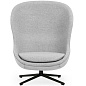 709222 Normann Copenhagen Hyg Высокое кресло с вращающейся основой, серый/черный алюминий — фото 1