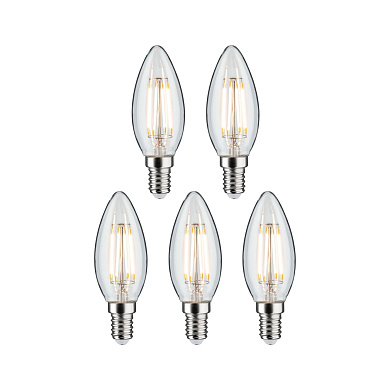 29094 Paulmann LED Candle 5x470лм 5x4,8Вт 2700К прозрачный