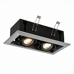 ST250.148.02 ST-Luce Hemi встраиваемый потолочный светильник с двойным черным корпусом