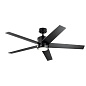 56" Brahm Fan Satin Black люстра-вентилятор 300044SBK Kichler — фото 1