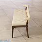 Moderno Bench-Ivory Marble Leather Global Views скамейка
