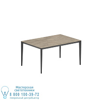 СТОЛ U-NITE 150X100CM АНТРАЦИТОВЫЙ С КЕРАМИЧЕСКОЙ СТОЛЕШНИЦЕЙ TERRA SABBIA Royal Botania