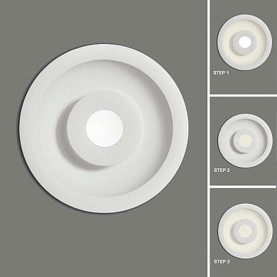 встраиваемый светильник с белым текстурированным корпусом и направленным светодиодом