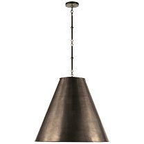 Goodman Large Hanging Lamp бронза и полированная старая латунь с бронзовым абажуром