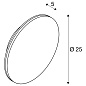1007913 SLV D-RING WL M PHASE 2700/3000K black настенный светильник — фото 6