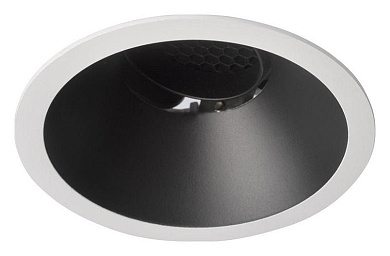 встраиваемый потолочный светильник бело-чёрного цвета