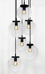 FORYOU 6 o30 Davidts lighting Foryou подвесной светильник с шарообразными прозрачными стеклянными плафонами в каскадной композиции